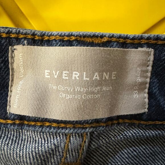 Everlane The Curvy Way-High Jean Organic Cotton Denim Size 33 R - Picture 7 of 9